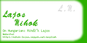 lajos mihok business card